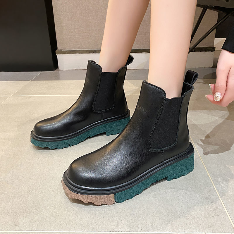 All-match Thick-soled Short Boots