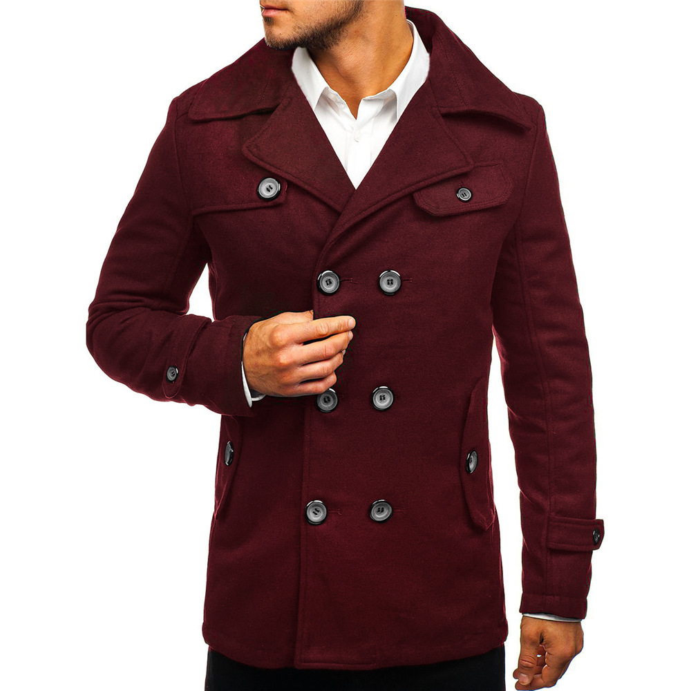 Title 7, Manteau décontracté croisé pour homme, coupe aj...