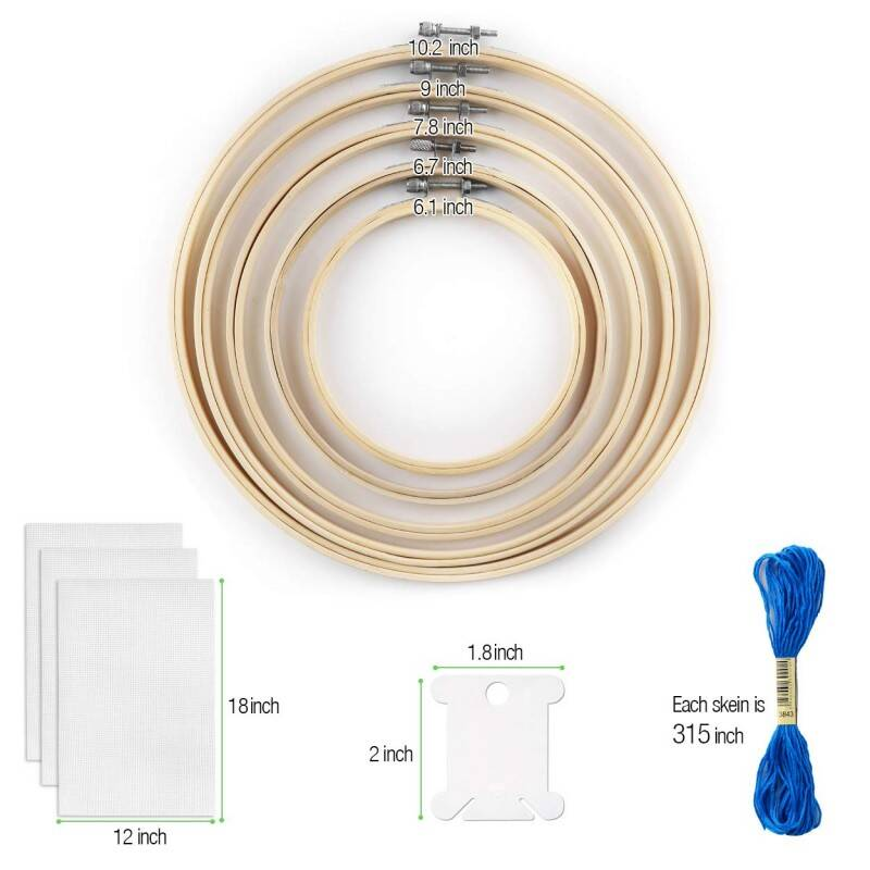 Embroidery Kit & Cross Stitch Kits For Adults Beginners Complete 205PCS Set