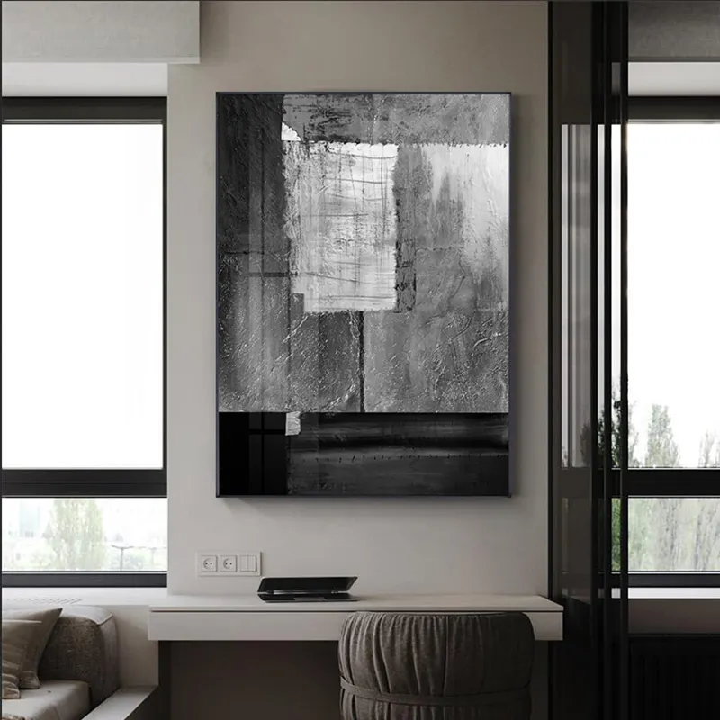 Scandinavian Abstract Gray Wall Art Modern Picture