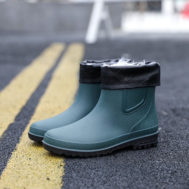 Title 6, Short Tube Water Shoes Men Rain Boots Autumn An...