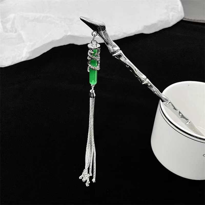 Jade Tassel Hairpin Female Niche Design