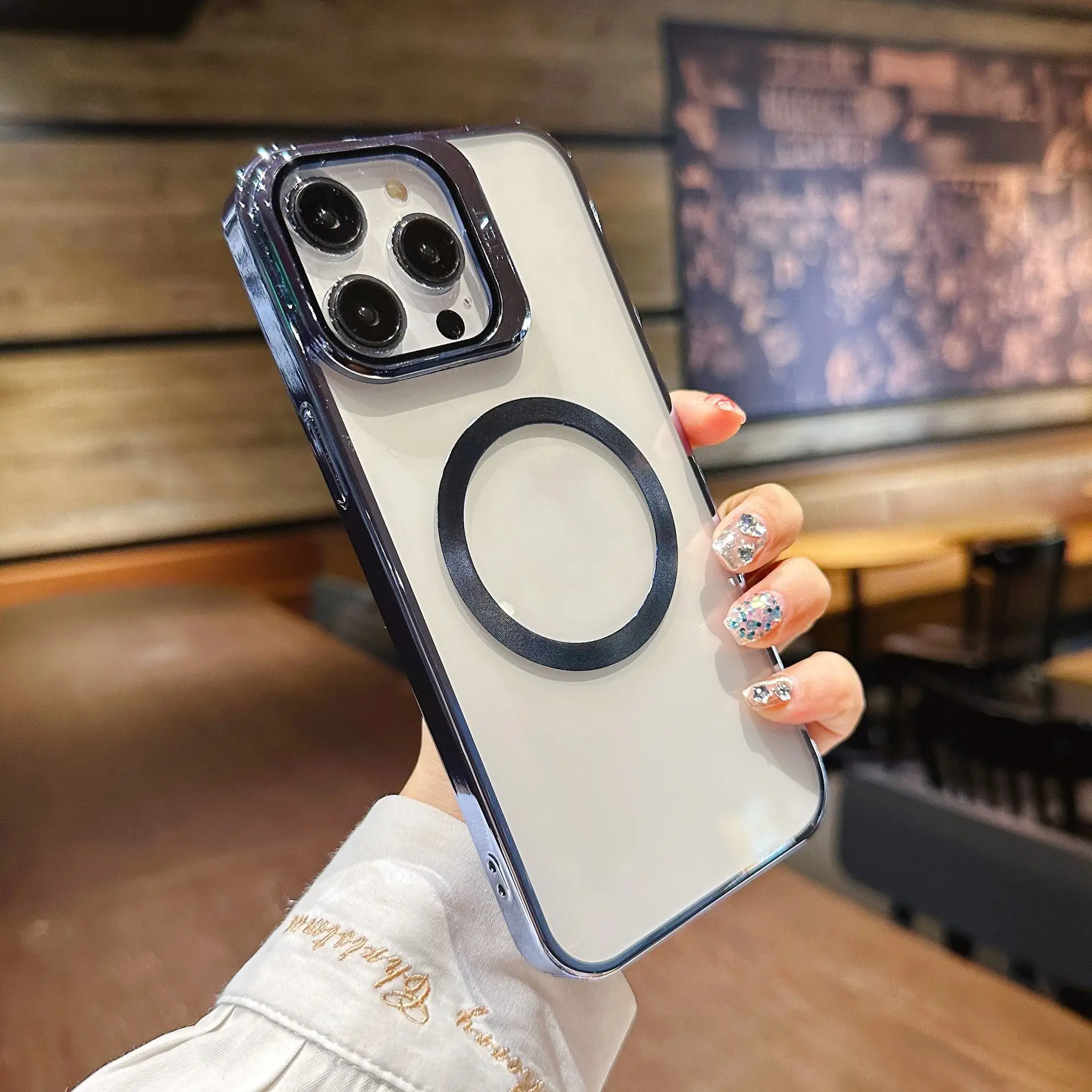 Electroplated Mirror Guard Bracket Phone Case Protector