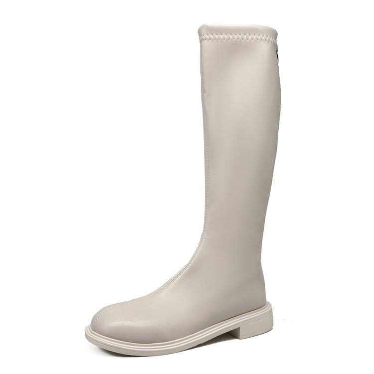 Knight Long Women White Boots Mid Heel White - Shop at LoveMi