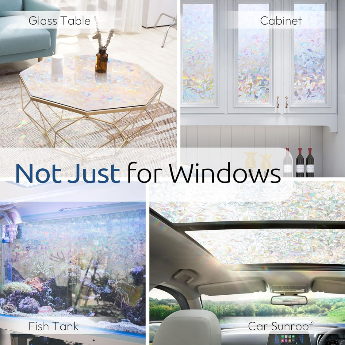 Window Privacy Film Rainbow Film Decorative Window Sticker 3D Static Stained Glass Cling Tint For Home Heat Control Non Adhesive — foto 7