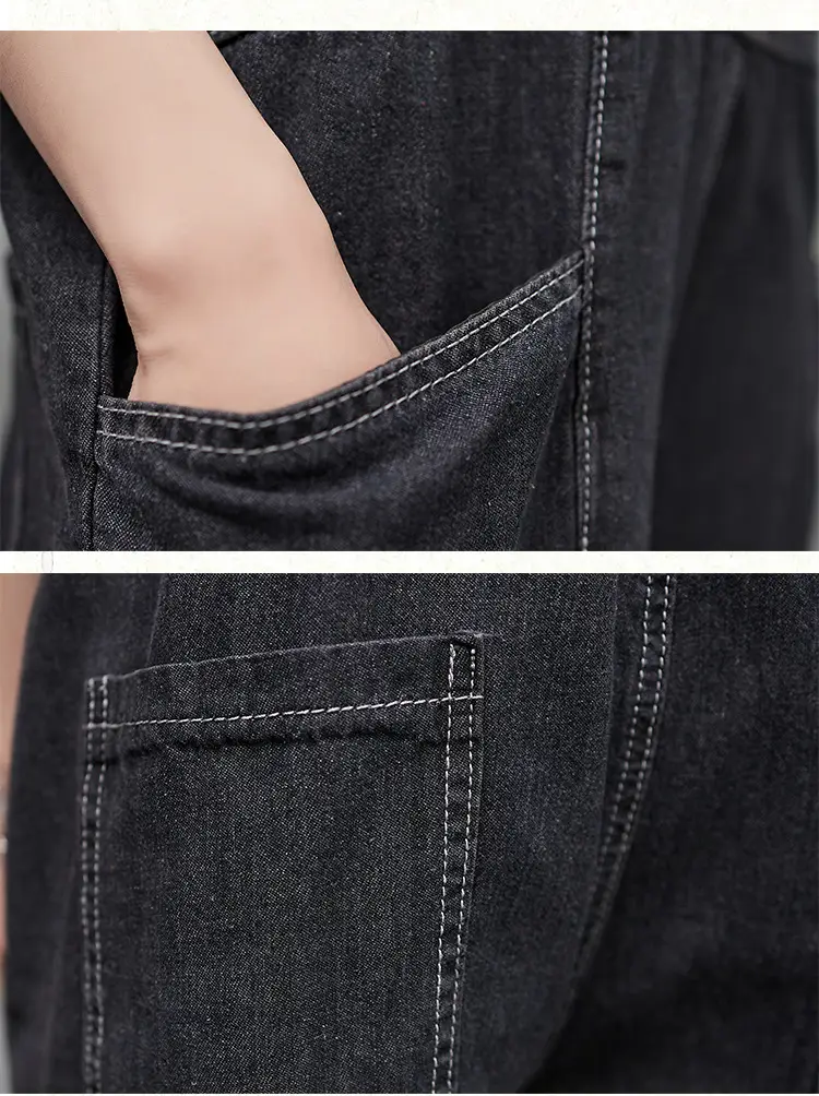 Loose Solid Color Large Size Jean Suspenders