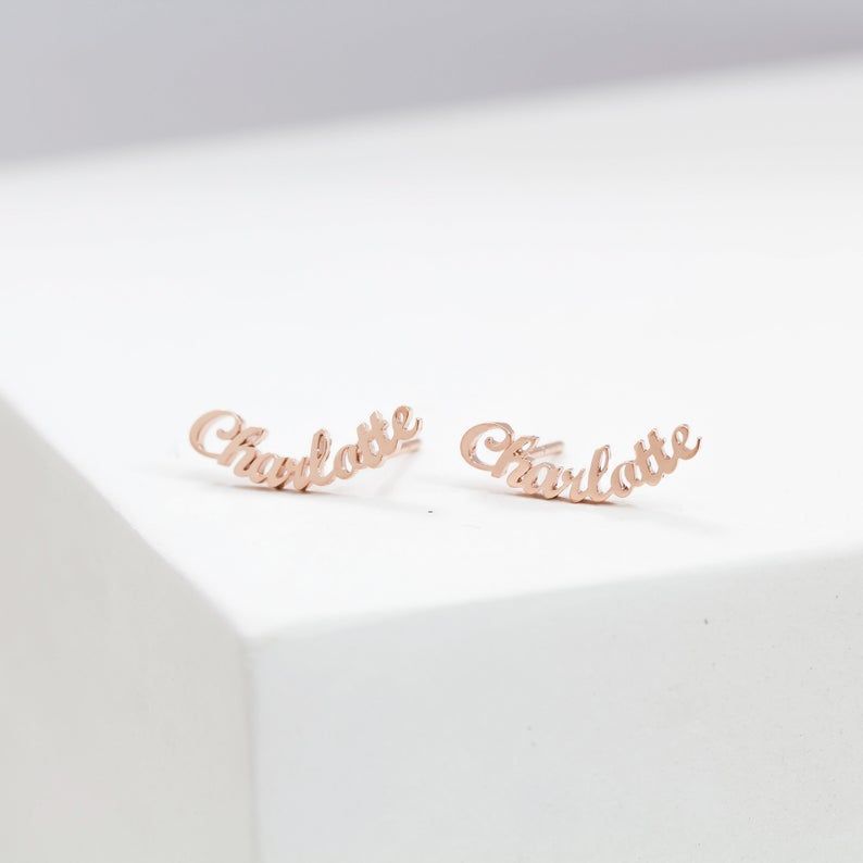 Fashion Explosion Style DIY Letter Customized Stud Earrings