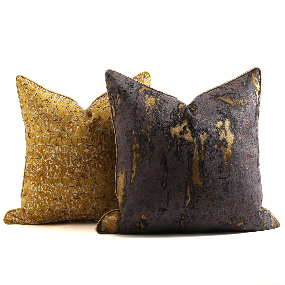 Luxurious Design Cushion Yellow Pillowcase