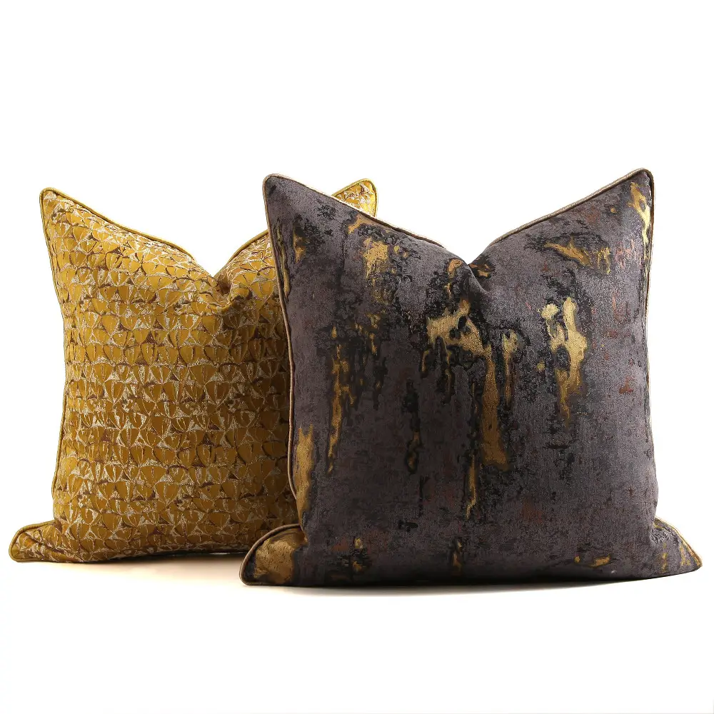 Luxurious Design Cushion Yellow Pillowcase