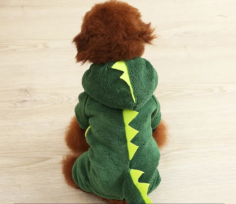 Autumn And Winter Transformed Into Dog Pet Costumes - Dinosaur