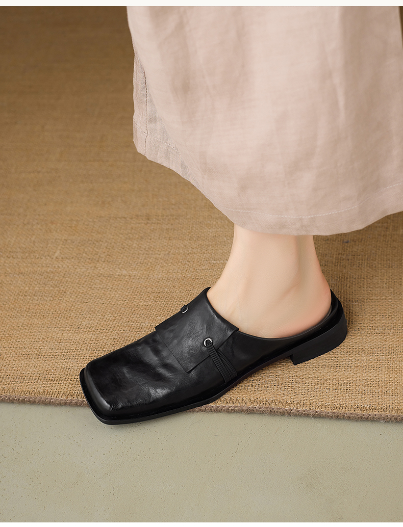 Women's Handmade Slides Black Colorway - Sarah Express