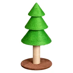 31.5in Christmas Tree Cat Scratcher, Cat Scratching Post For Indoor Cats, Large Sisal Cat Scratching Tree Cat Scratch Tower, Grass Green - Grass Green - View 1