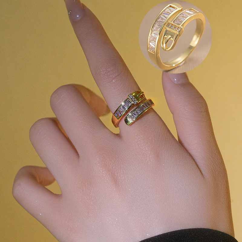 Personalized Belt Buckle Ring For Women