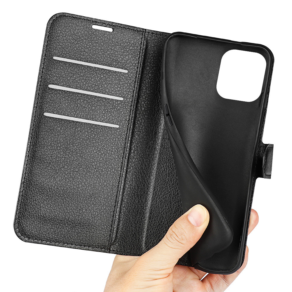 Flip Card Slot Lychee Pattern Phone Case