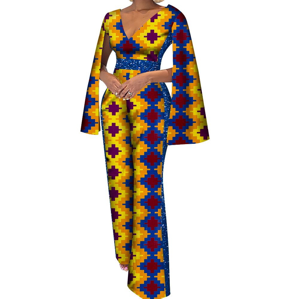 Women's Cotton Ethnic Batik Print Jumpsuit - Image 2