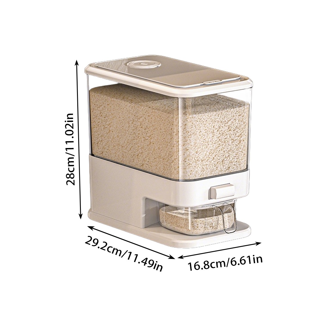 NEW 5&10KG Rice Dispenser Container Cereal Box Dry Food Grain Storage Home UK — image 5