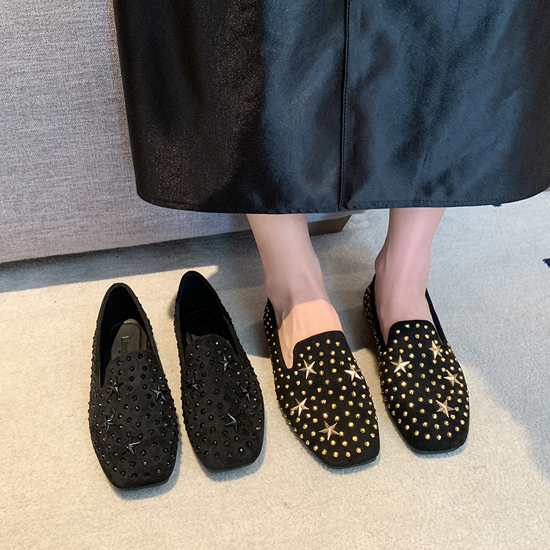 Rhinestone Square Toe Flats, picture 3 of 5