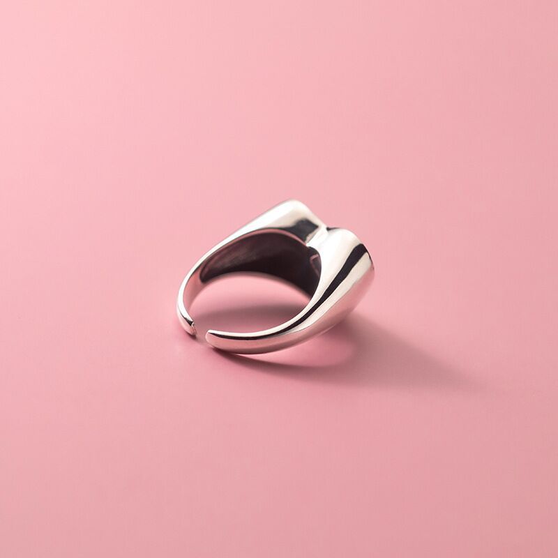 Retro PinkDiamond Love Simple Star Zircon Ring