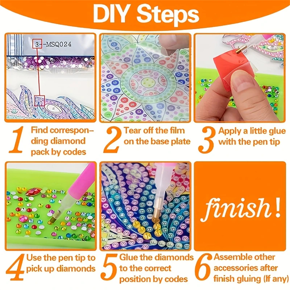 DIY Diamond Painting Keychain - Hedgehog Pattern, DIY Decorations, Diamond Kit Craft Supplies, Handmade Mosaic Painting Keychain DIY Set Suitable For Beginners, Creative Handmade Craft Gift S