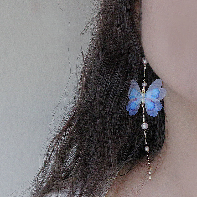 Title 5, Long Tassel Butterfly Super Fairy Style Earring...