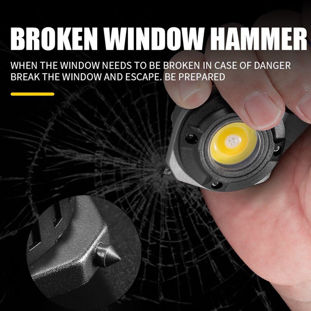COB LED Flashlight Outdoor USB Rechargeable Keychain Light Hook — image 6