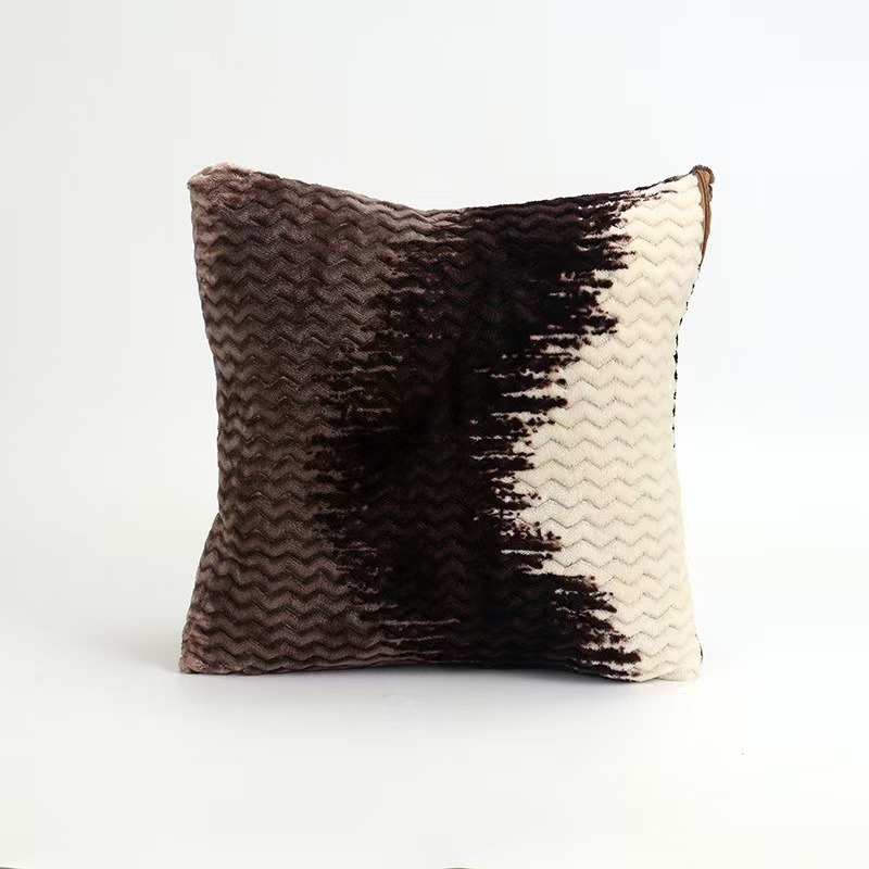 Artistic Tie Dye Ombre Throw Pillow  Cozy Textured Square Pillow For Couch Bedroom