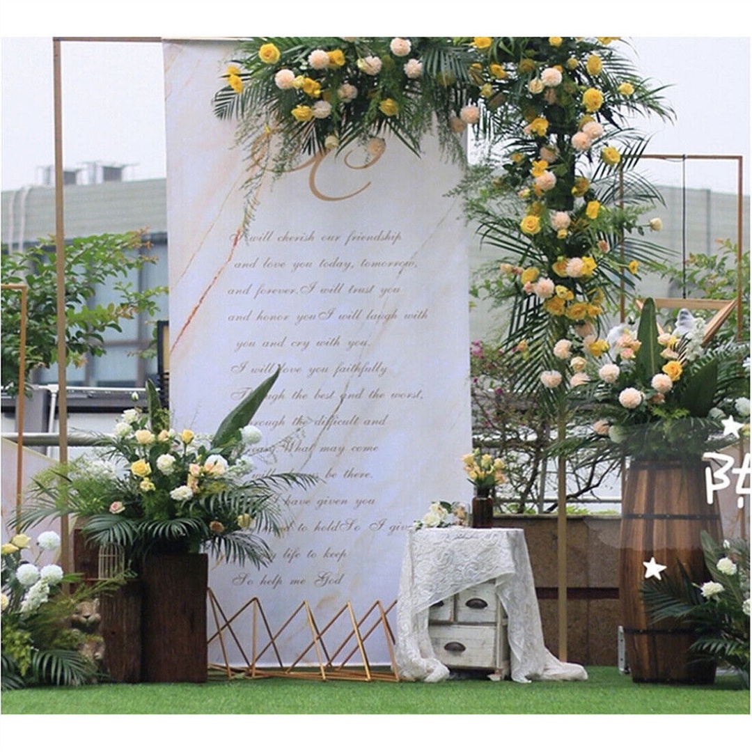 NEW Wedding Stand Flower Rack Arch Iron Party Door Garden Metal Prop Decor 2X2M — image 9
