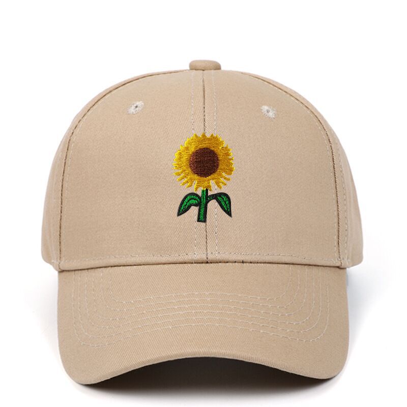 Sunflower Embroidered Baseball Casual Hat