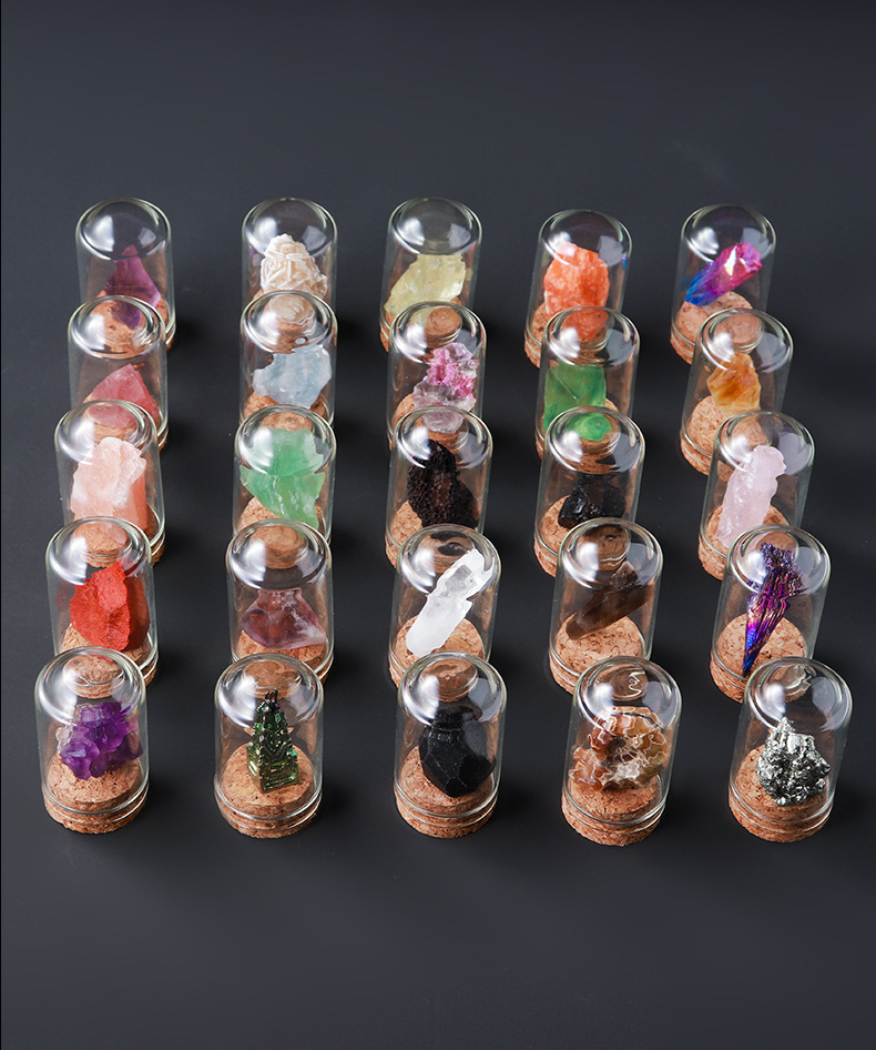 Natural crystal ore specimen display (pink)