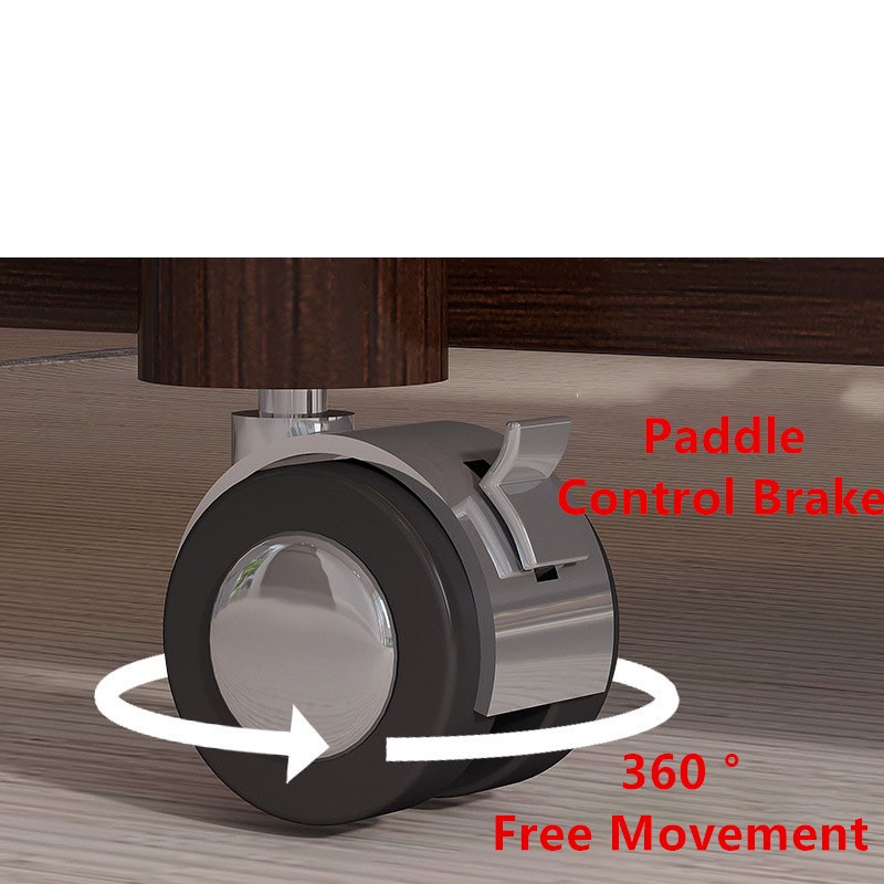Portable Wheels Mobile Table Laptop Desk Adjustable Height Overbed Sofa Side 2