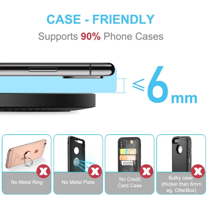 Fast Wireless Charger Pad  Universal High Speed Wireless Charging Station For Smartphones thumbnail 5
