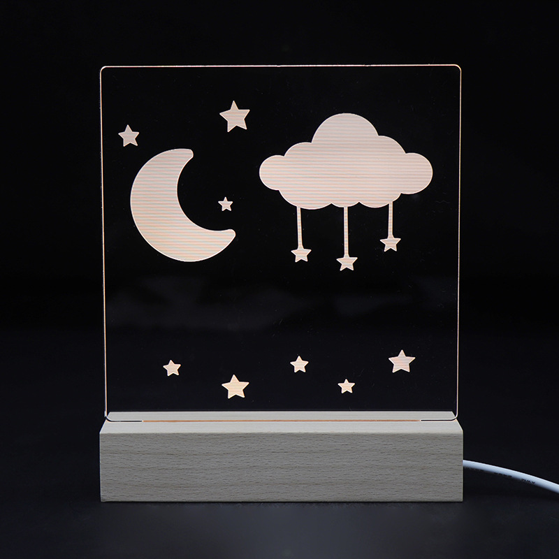 Fashion 3D Night Light Creative Small Table Lamp