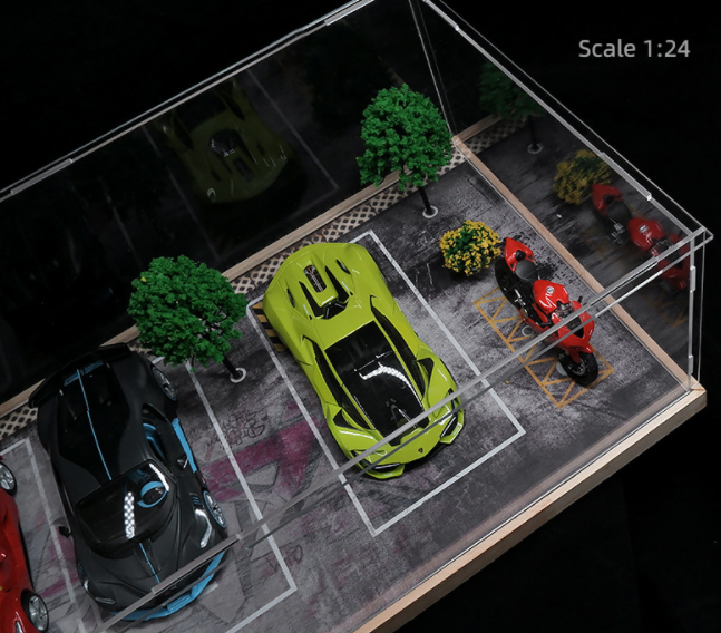 Title 2, Simulatie Auto Garage Model Acryl Display Box S...