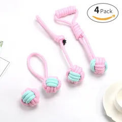 Pet Bite Resistant Cotton Rope Ball Cat And Dog Toy - 2 Style - View 1