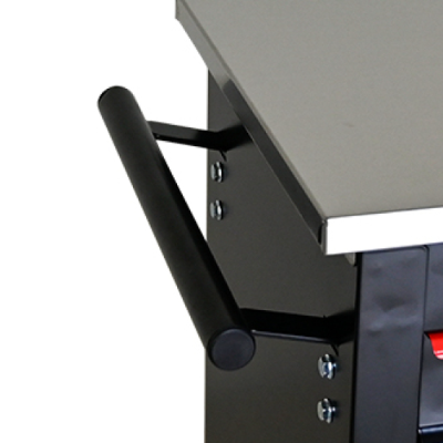 5 Drawers Multifunctional Tool Cart With Wheels,Metal Rolling Tool Cart Storage For Garage Workshop Warehouse Repair Shop--With Stainless Steel Roof- BLACK RED - Image 2