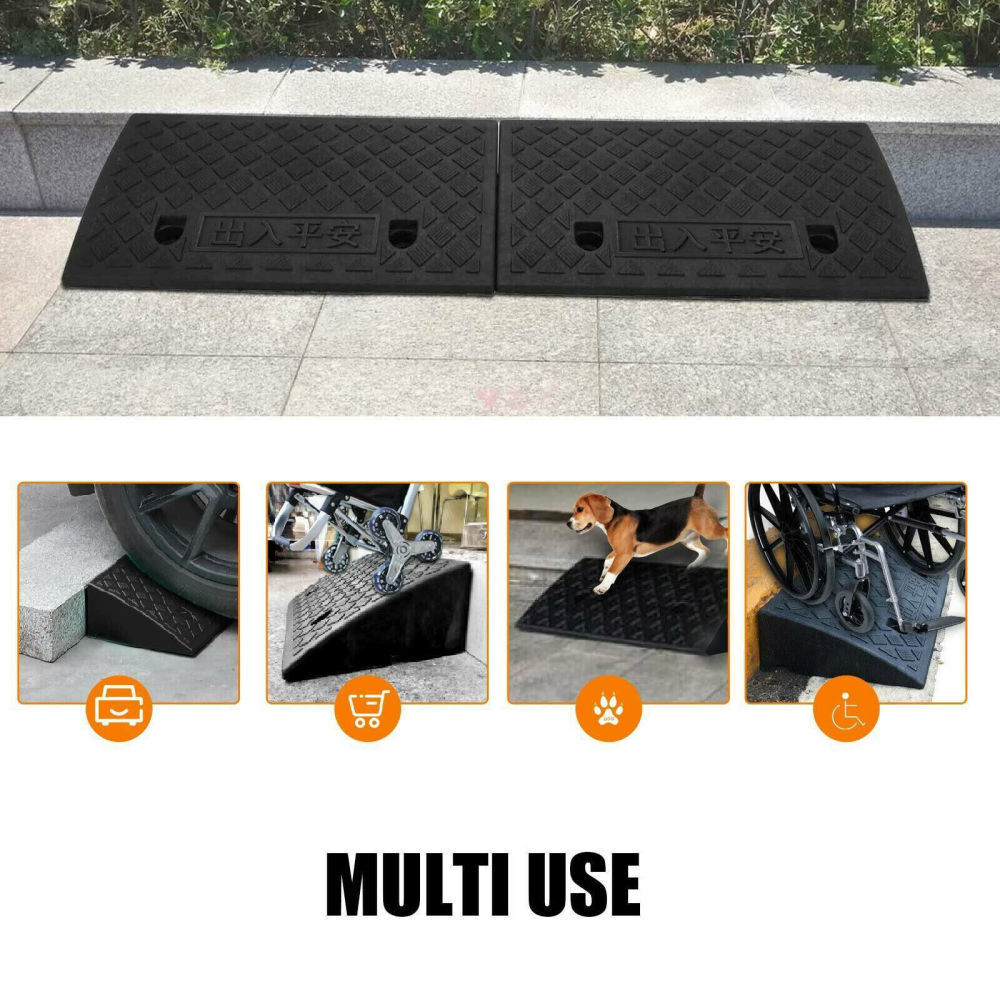 Vehicle Slope Ramp Universal Heavy Duty Rubber Kerb Ramps Car Bikes Threshold - Image 3