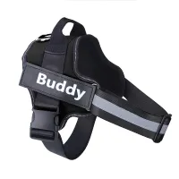 Reflective And Breathable Adjustable Pet Strap Vest Black - Shop at LoveMi