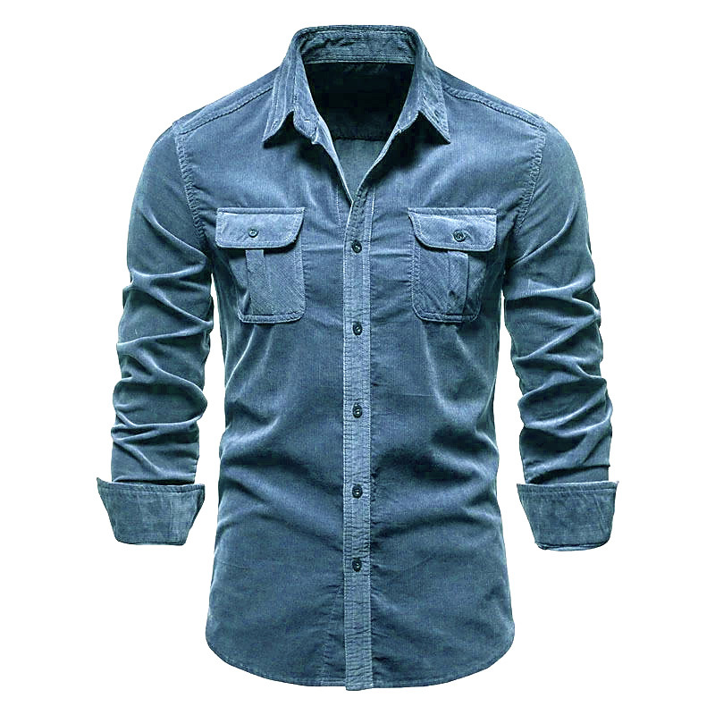 Japanese Corduroy Men's Business Slim Casual Shirt
