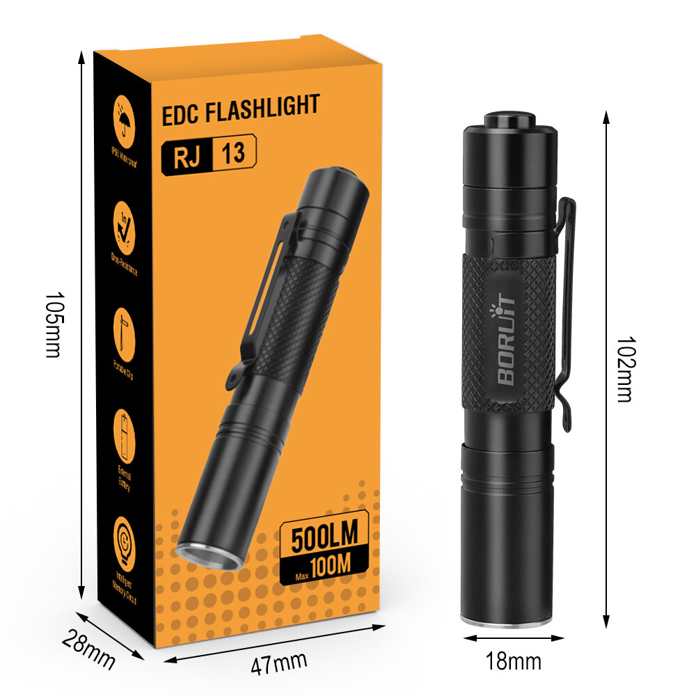 LED Waterproof Torch Flashlight Light Portable Lamp Handy Flashlights Outdoor — image 9