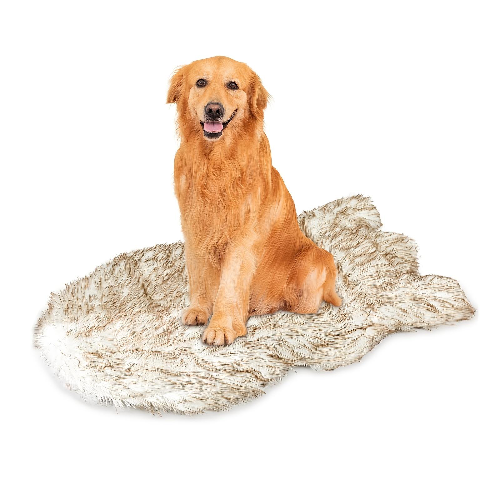 Luxury Faux Fur 5 Inches Thick Super Soft Memory Foam Dog Bed With Soft Removable Orthopedic Dog Bed Cover And Waterproof Liner