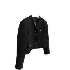 Fashion Simple Ladies Black Loose Short Coat - Black - View 1