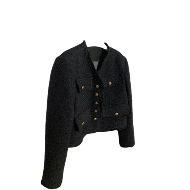 Fashion Simple Ladies Black Loose Short Coat Black - Shop at LoveMi
