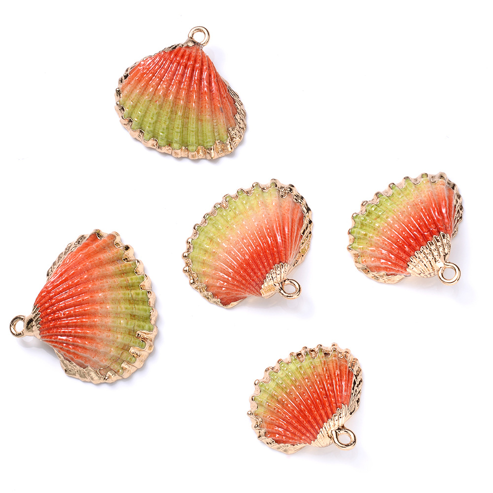 Colorful Gold Edge Shell Jewelry Accessories