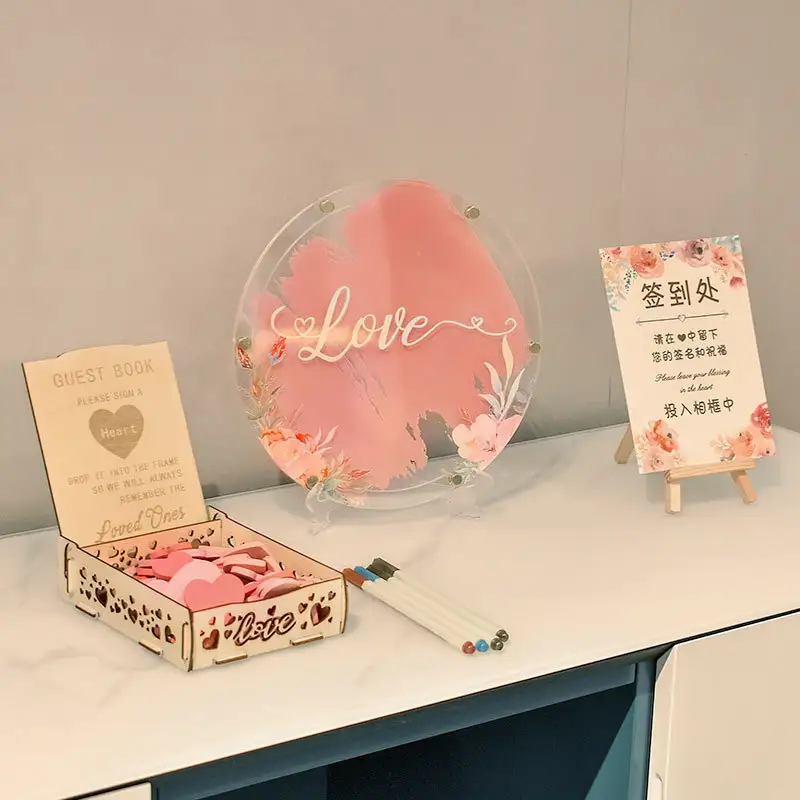 Sign In Tree Table Bottle Personality Round Picture Frame