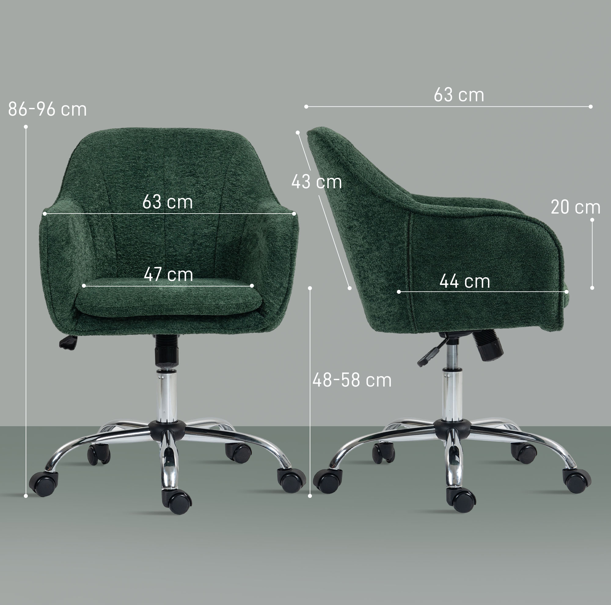Snow Flannel Office Chair — image 3
