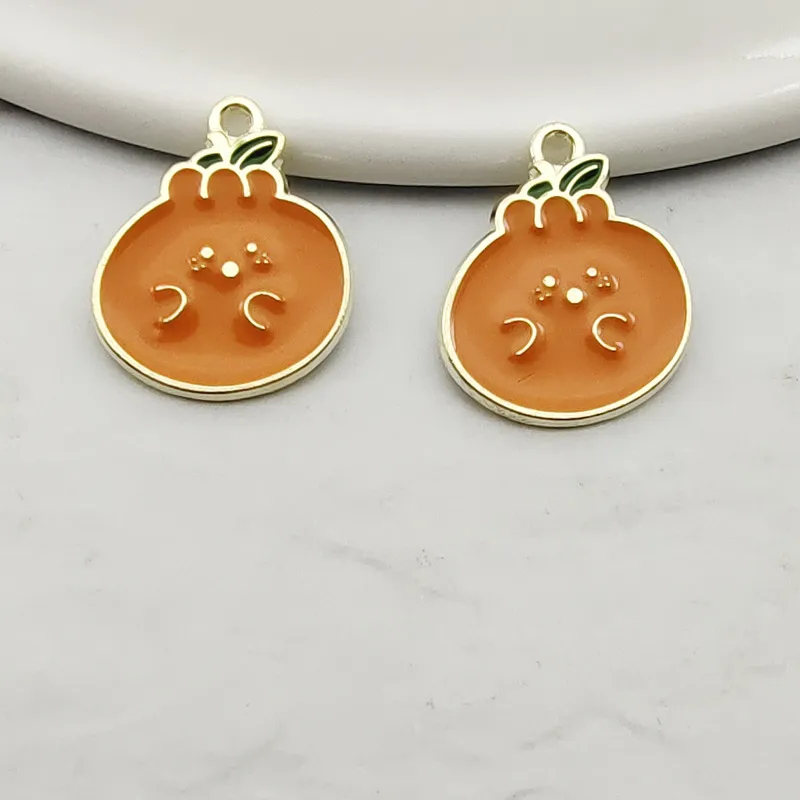 Fruit Pineapple Orange Pendant Accessories Earrings - Ugly