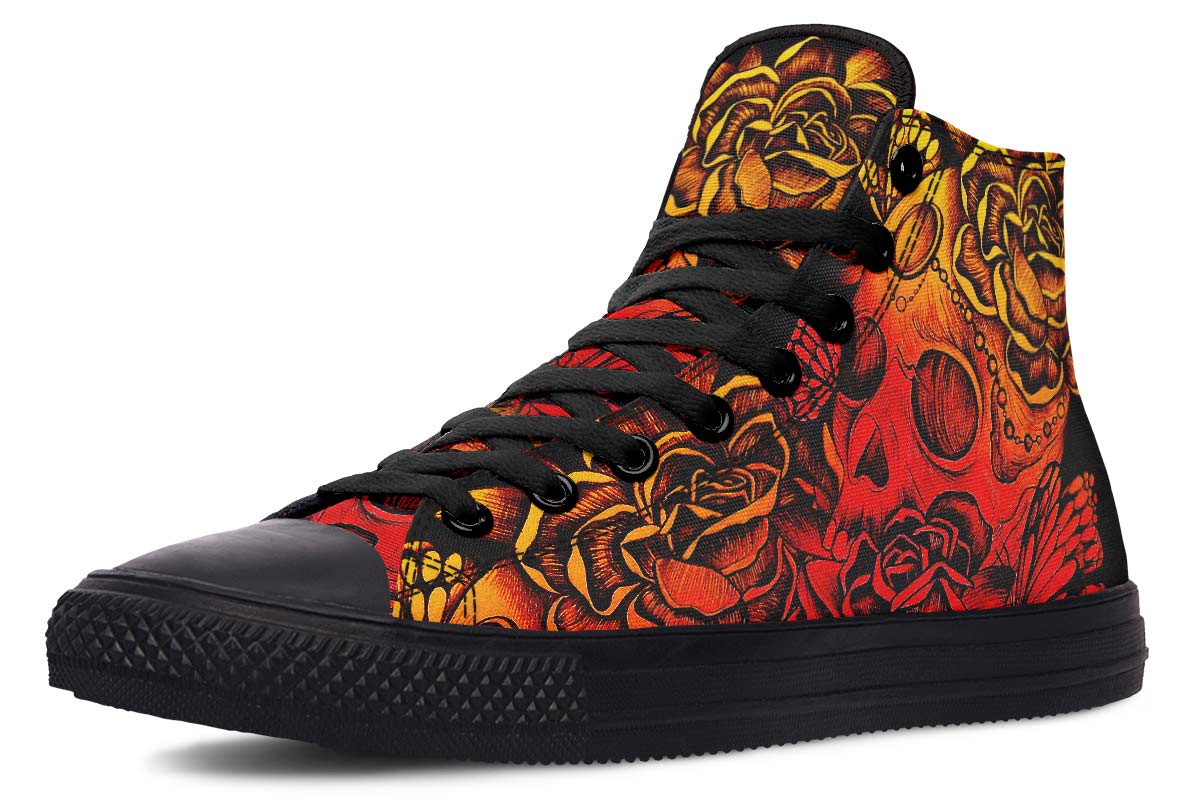 Fashion Print Couple High-Top Canvas Shoes