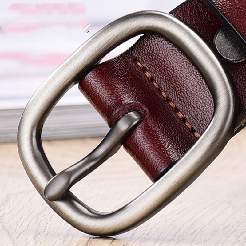 Title 1, Hair Belt Female Leather Pin Buckle Retro Cowhi...