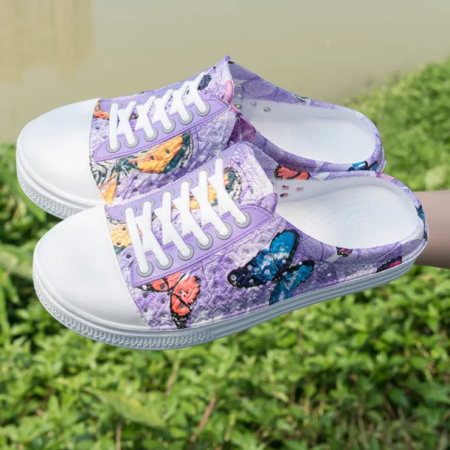 Summer New Student Platform Slippers Female Fashion Wild Trend Beach Shoes Female Original Dormitory Indoor Sandals Purple - Shop at LoveMi