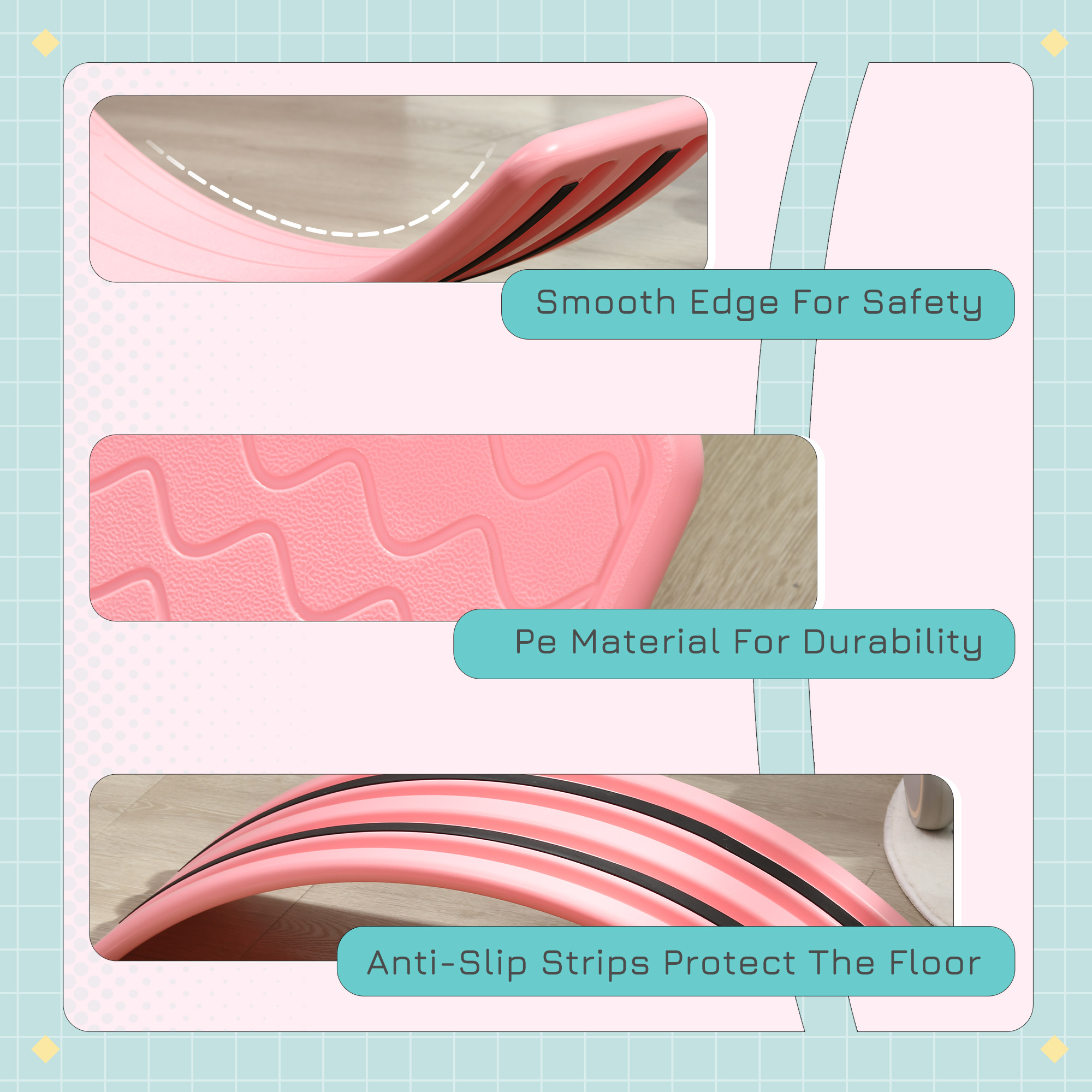 Balance Board, Children's Swing Suitable For 3-6 Year Old Children - Pink — image 5